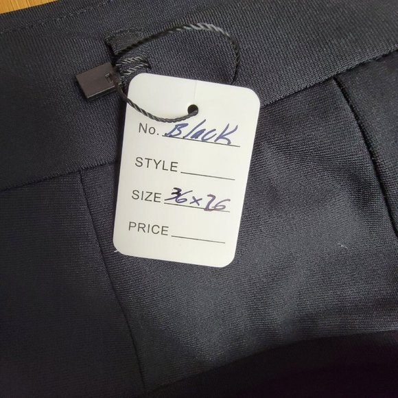 Sene Mens 38X26 Soho Flex Dress Pants Slacks Golf Suit Sport Tech Stretch Black - Picture 3 of 4